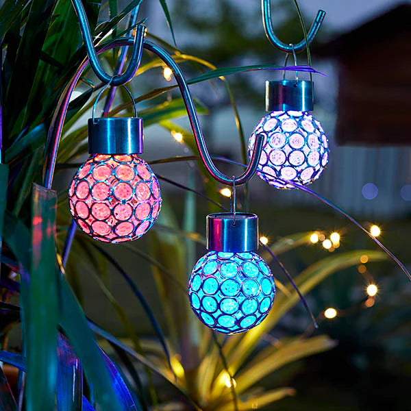 Bola de Cristal con luz solar que Ilumina tus Noches con 7 Colores ¡Sin Cables!